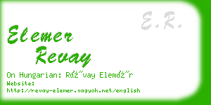 elemer revay business card